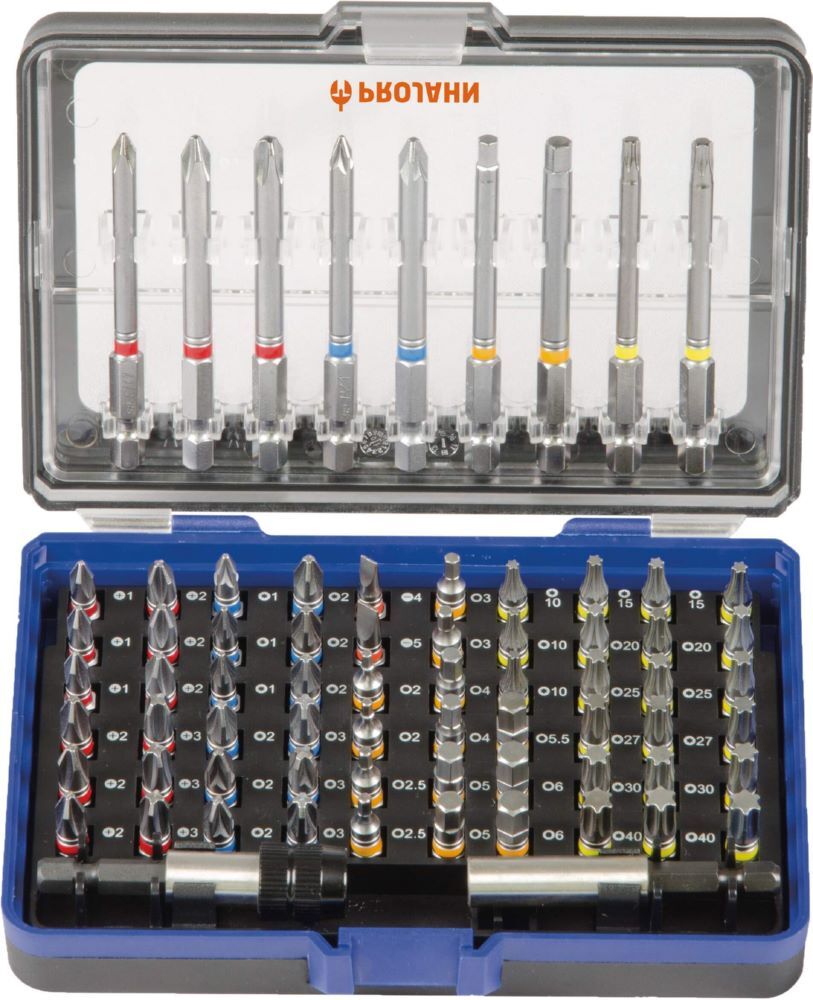 Produktbild Projahn Bit Box mit markierten Bits 71 teilig 1/4 Zoll
