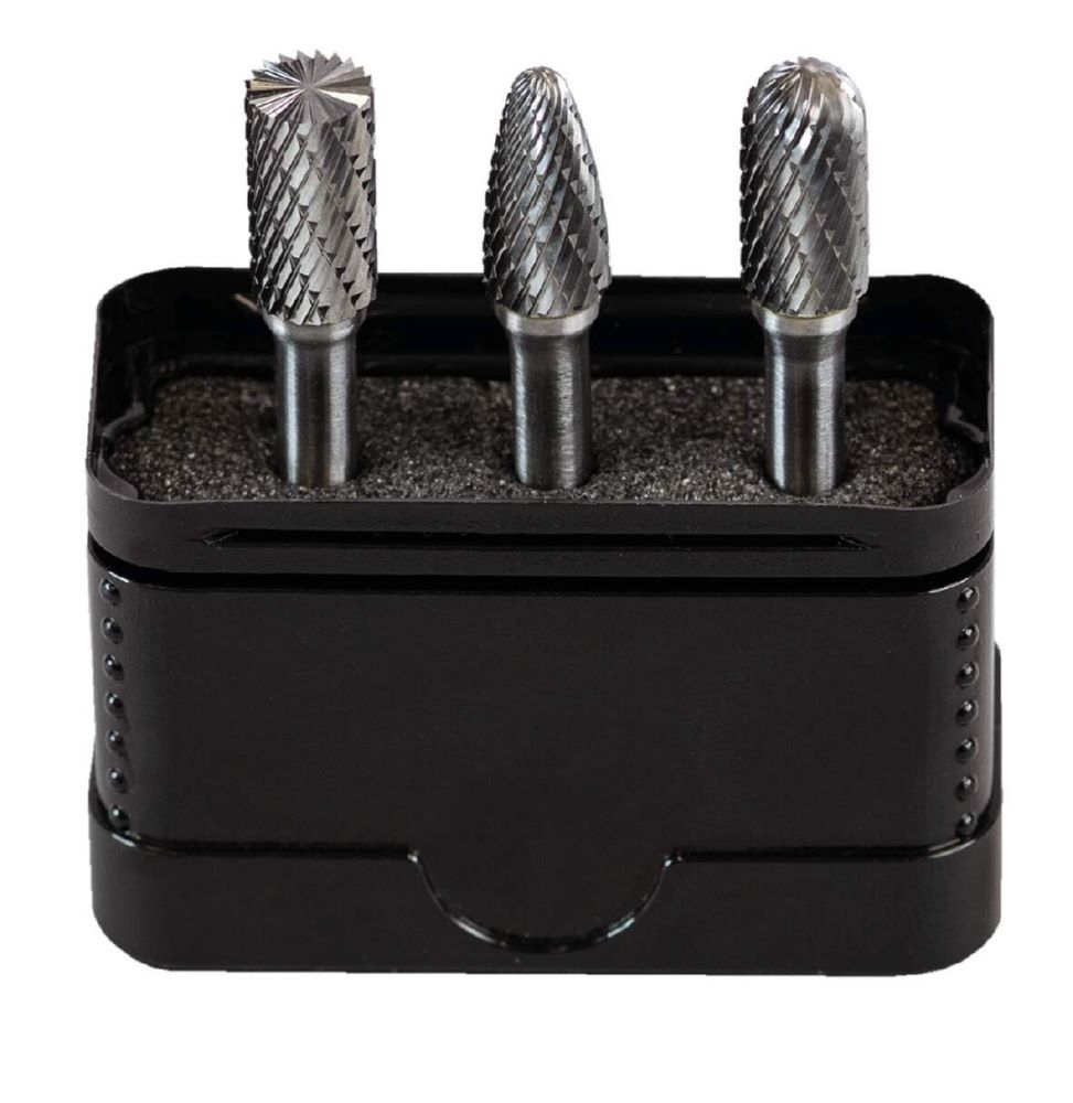 Produktbild HM Frässtifte-Set, 3tlg. in Kunststoffpack Form B, C, F Kopfdurchmesser 9.6 mm bild 2