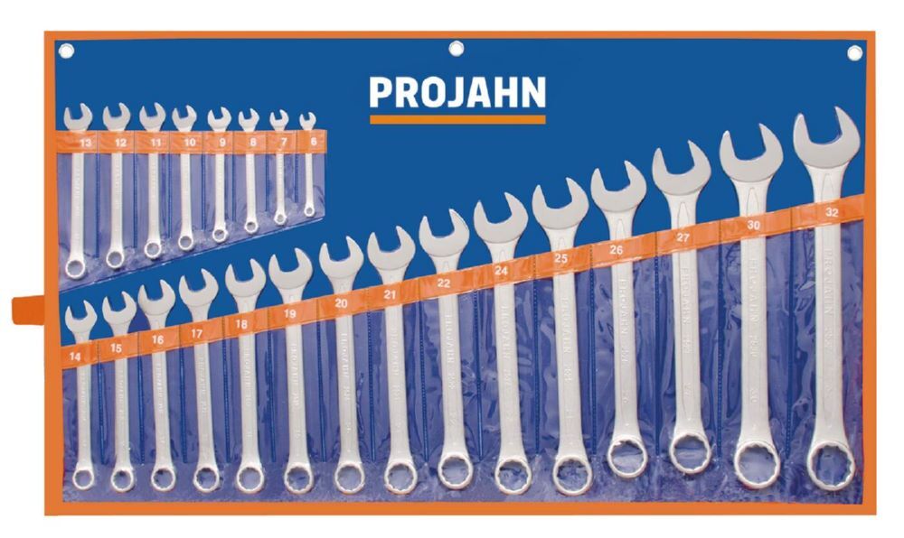 Produktbild Projahn Gabelringschlüssel Set 23 teilig in Rolltasche 6 bis 32 mm