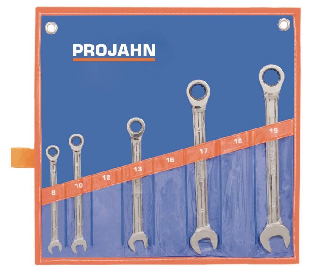 Produktbild Projahn GearTech Ringratschenschlüssel Satz Rolltasche 5 teilig