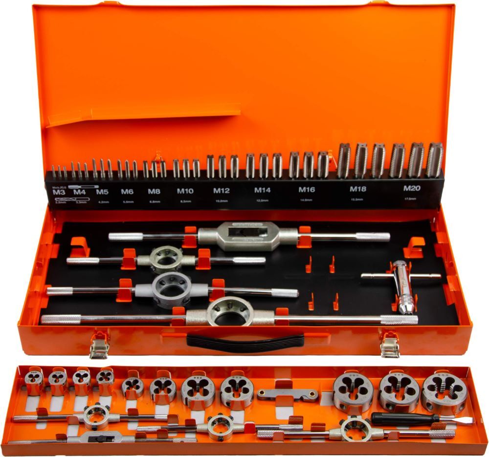 Produktbild Gewinde Schneidzeug Satz HSS-G 55tlg M3-M20 im Metallkoffer bild 2