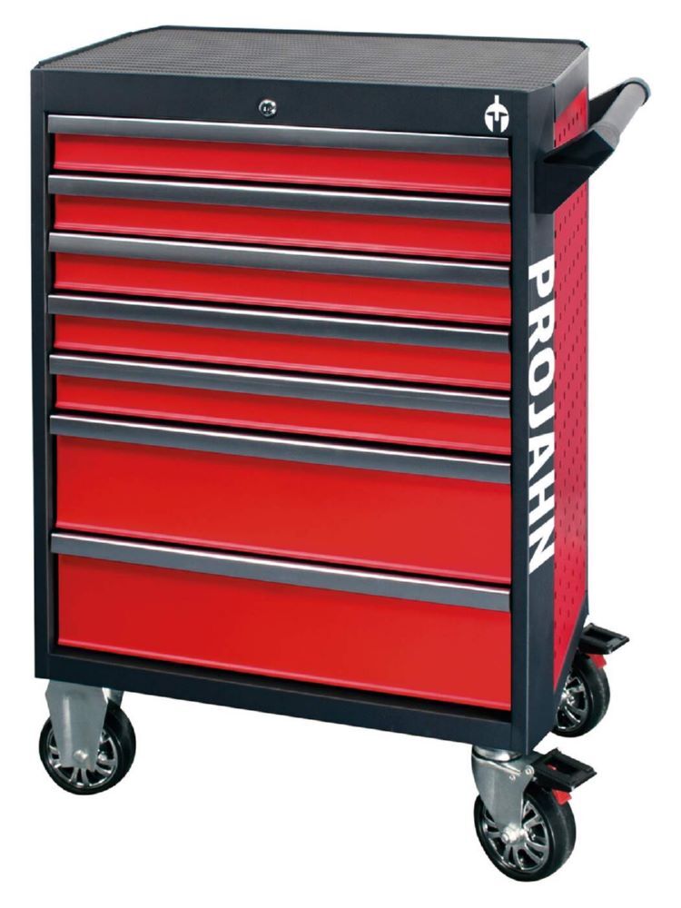 Produktbild Projahn Bestückter Werkstattwagen GALAXY mit 7 Schubfächern und 320 teilig Rot/Schwarz