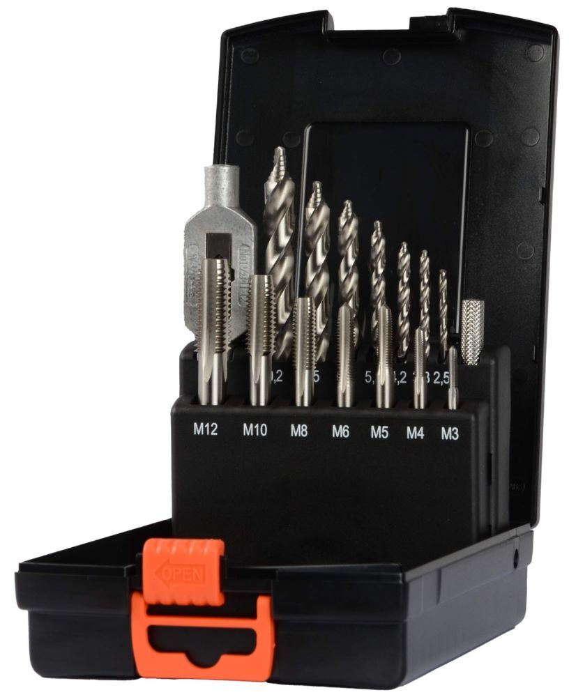 Produktbild Projahn Gewinde-Set HSS-G 15 teilig M3 - M12 in Kunststoffkassette