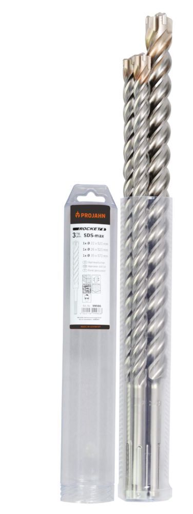 Produktbild Projahn Bohrer SDS-max 3 teilig 1 Stück 822520, 1 Stück 826520, 1 Stück 835570