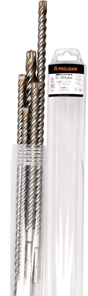 Produktbild Projahn SDS-plus Rocket 5 Bohrer 5 teilig