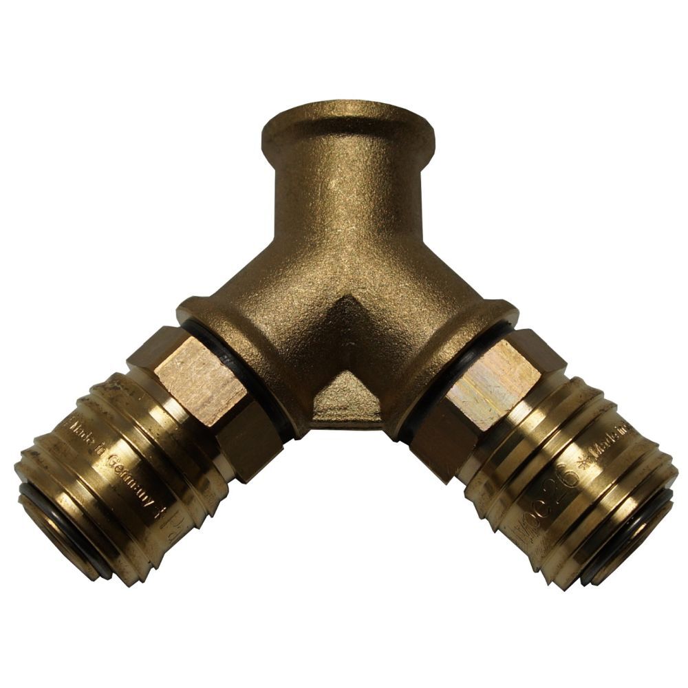 AEROTEC Verteiler mit 2 Kupplungen BL 3/8" IG lose Produktbild AEROTEC Verteiler mit 2 Kupplungen BL 3/8" IG lose