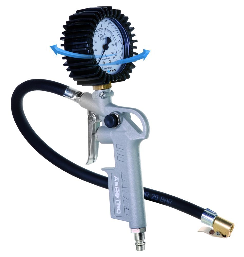 AEROTEC Reifenfüller GEEICHT mit 30 cm Schlauch inkl.3er Adapter Set Produktbild AEROTEC Reifenfüller GEEICHT mit 30 cm Schlauch inkl.3er Adapter Set