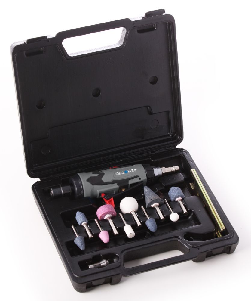 AEROTEC Stabschleiferset im Koffer 3 + 6 mm Spannzange Produktbild AEROTEC Stabschleiferset im Koffer 3 + 6 mm Spannzange