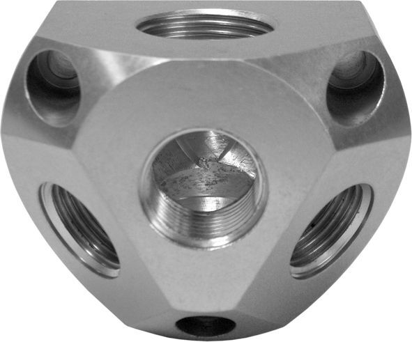 AEROTEC Luftverteilerdose Alu 1/2" incl. 2 Stopfen Produktbild AEROTEC Luftverteilerdose Alu 1/2" incl. 2 Stopfen bild 3