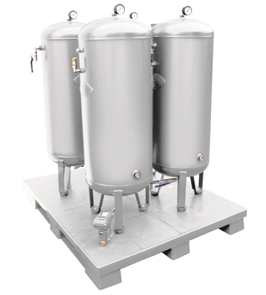 AEROTEC Kesselbatterie bestehend aus 4 x 90 Liter verzinkten Druckluftbehälter Produktbild AEROTEC Kesselbatterie bestehend aus 4 x 90 Liter verzinkten Druckluftbehälter