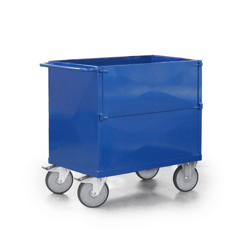 Rotauro Blechwandwagen 1 Längswand halb abklappbar Last bis 600 kg 1000 x 700 mm Produktbild Rotauro Blechwandwagen 1 Längswand halb abklappbar Last bis 600 kg 1000 x 700 mm bild 2