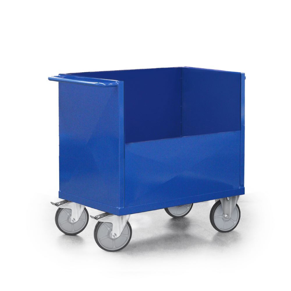 Rotauro Blechwandwagen mit Längswand halb offen bis 600 kg Ladefläche 1200 x 800 mm Produktbild Rotauro Blechwandwagen mit Längswand halb offen bis 600 kg Ladefläche 1200 x 800 mm