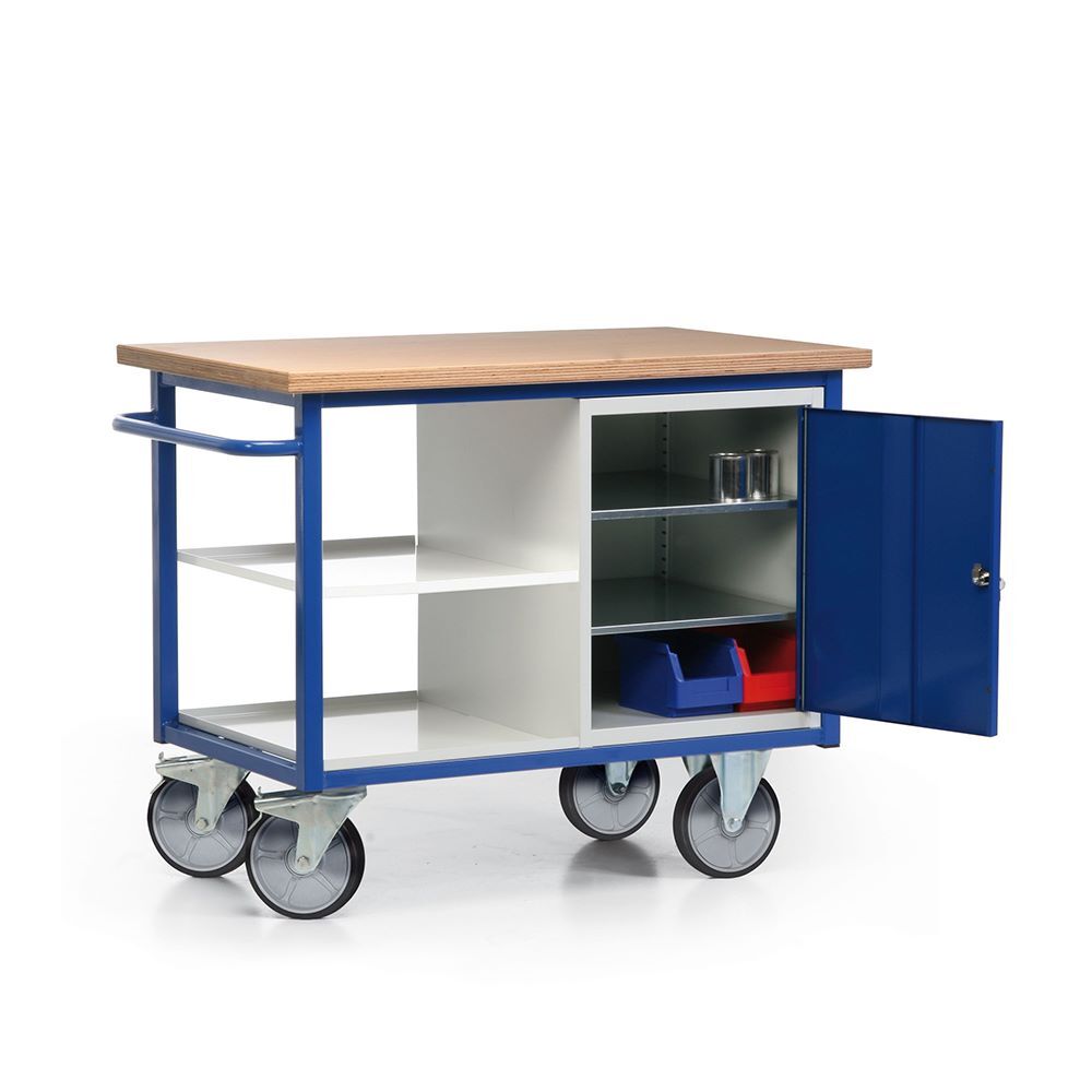 Rotauro Fahrbare Werkbank mit Lagerschrank und Ablage 1130 x 690 mm Produktbild Rotauro Fahrbare Werkbank mit Lagerschrank und Ablage 1130 x 690 mm bild 2