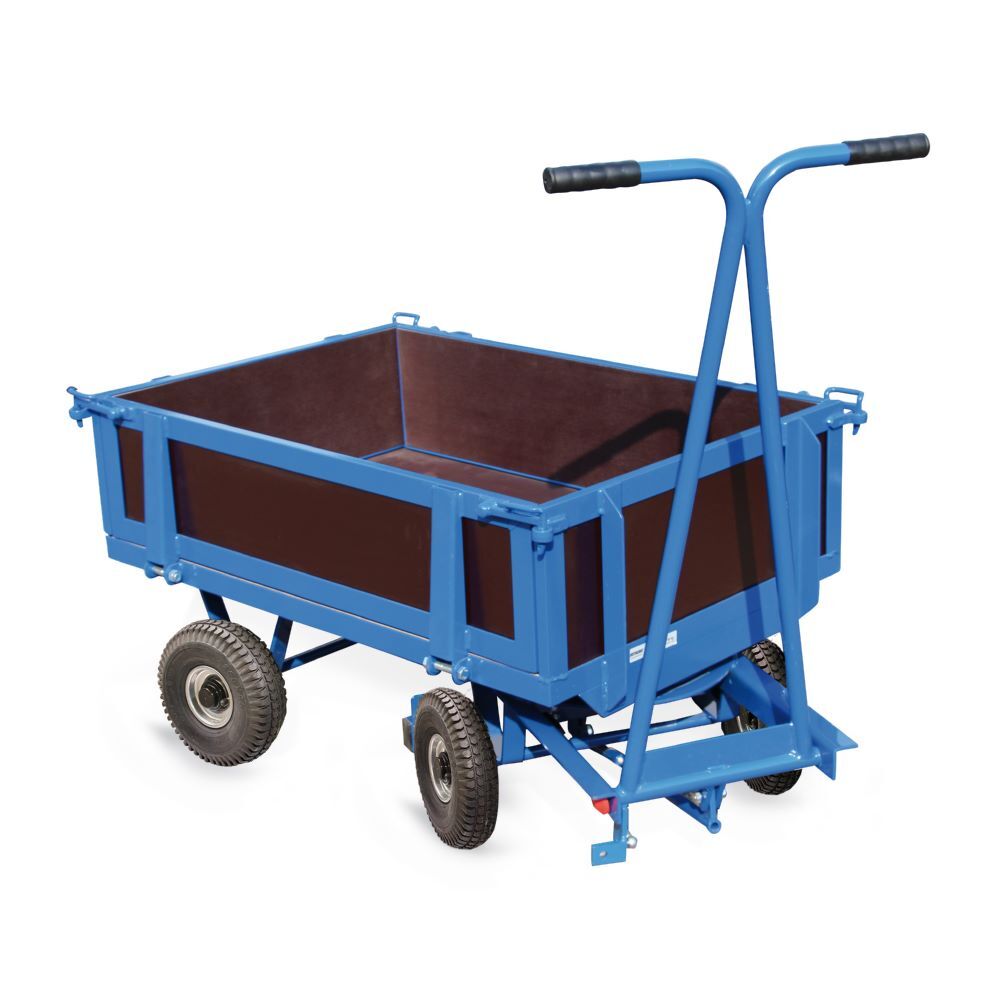 Rotauro Handpritschenwagen bis 750 kg Last 4 Wände 1000 x 700 mm Produktbild Rotauro Handpritschenwagen bis 750 kg Last 4 Wände 1000 x 700 mm