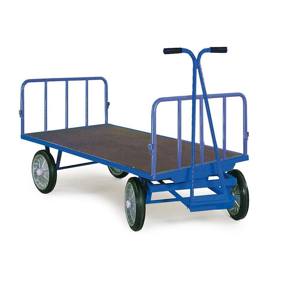 Rotauro Handpritschenwagen bis 750 kg mit 2 Stirnwänden 1200 x 800 mm Produktbild Rotauro Handpritschenwagen bis 750 kg mit 2 Stirnwänden 1200 x 800 mm