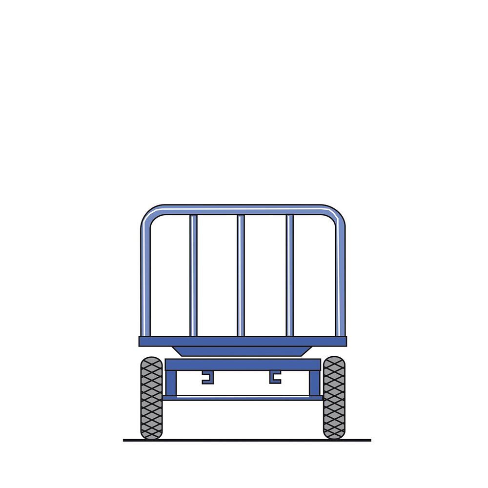 Rotauro Handpritschenwagen bis 750 kg mit 2 Stirnwänden 1200 x 800 mm Produktbild Rotauro Handpritschenwagen bis 750 kg mit 2 Stirnwänden 1200 x 800 mm bild 2
