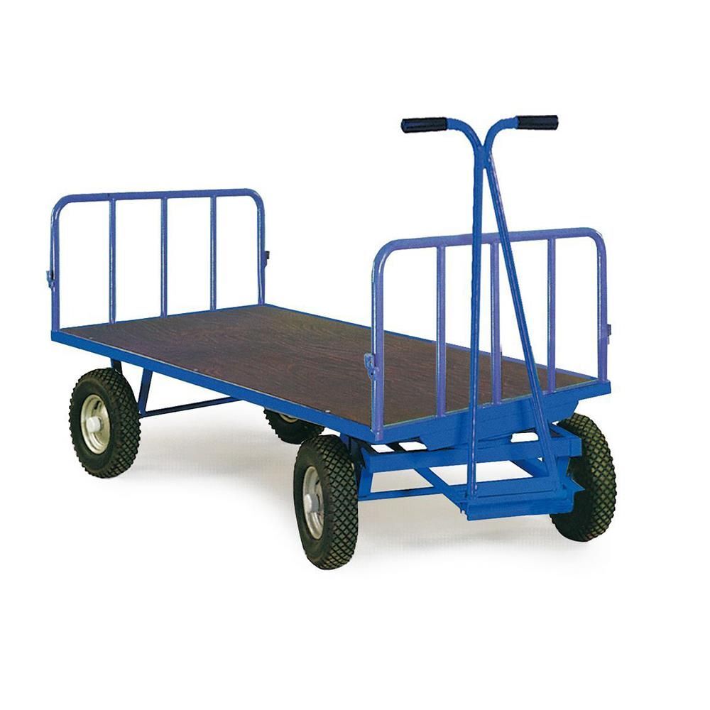 Rotauro Handpritschenwagen bis 1000 kg 2 hohe Gitterwände 1600 x 900 mm Produktbild Rotauro Handpritschenwagen bis 1000 kg 2 hohe Gitterwände 1600 x 900 mm