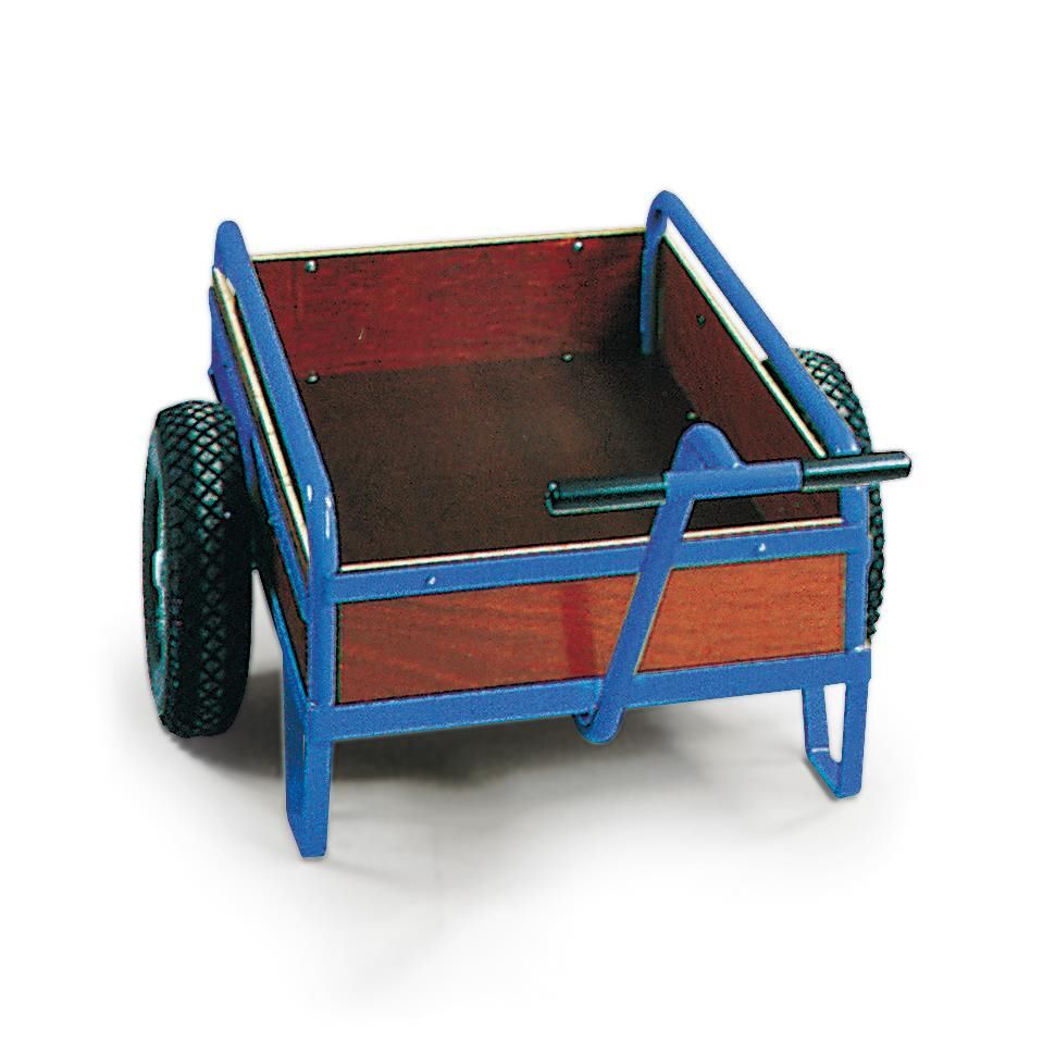 Rotauro Handwagen mit Holzwänden und Griff 1200 x 800 mm RAL 5010 Produktbild Rotauro Handwagen mit Holzwänden und Griff 1200 x 800 mm RAL 5010