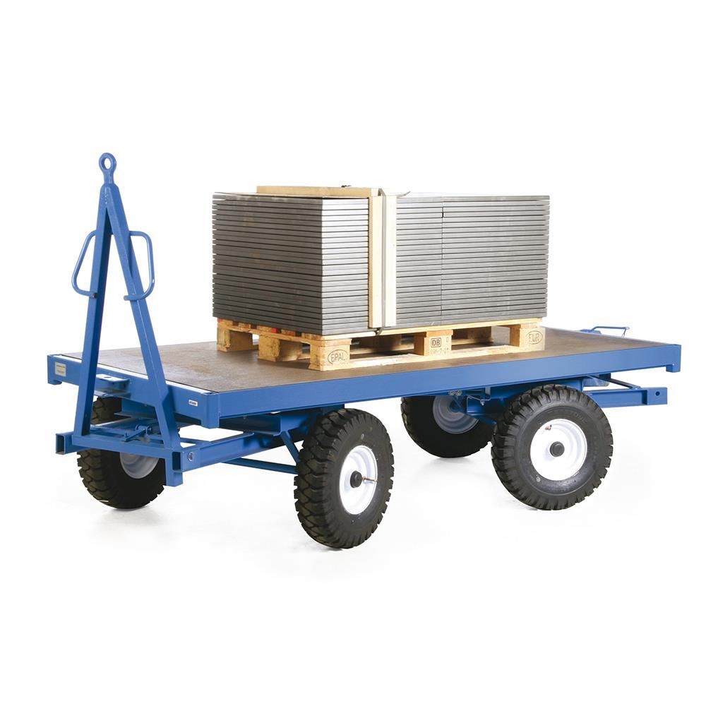 Rotauro Industrieanhänger Doppel Drehschemel Lenkung 5000 kg Last 2000 x 1000 mm Produktbild Rotauro Industrieanhänger Doppel Drehschemel Lenkung 5000 kg Last 2000 x 1000 mm bild 2