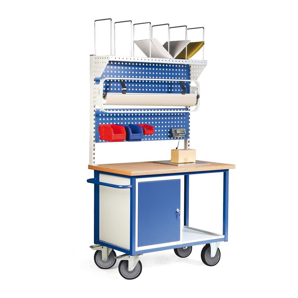 Rotauro Werkstattwagen Packstation fahrbar mit Multiwandaufbau B 1130 x T 690 mm Produktbild Rotauro Werkstattwagen Packstation fahrbar mit Multiwandaufbau B 1130 x T 690 mm