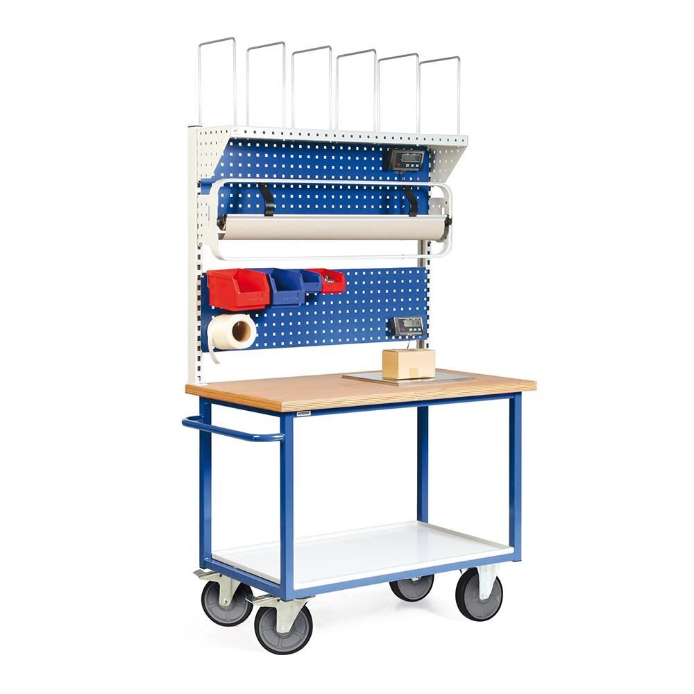 Rotauro Werkstattwagen Packstation fahrbar mit Multiwandaufbau Breite 1130 mm Produktbild Rotauro Werkstattwagen Packstation fahrbar mit Multiwandaufbau Breite 1130 mm