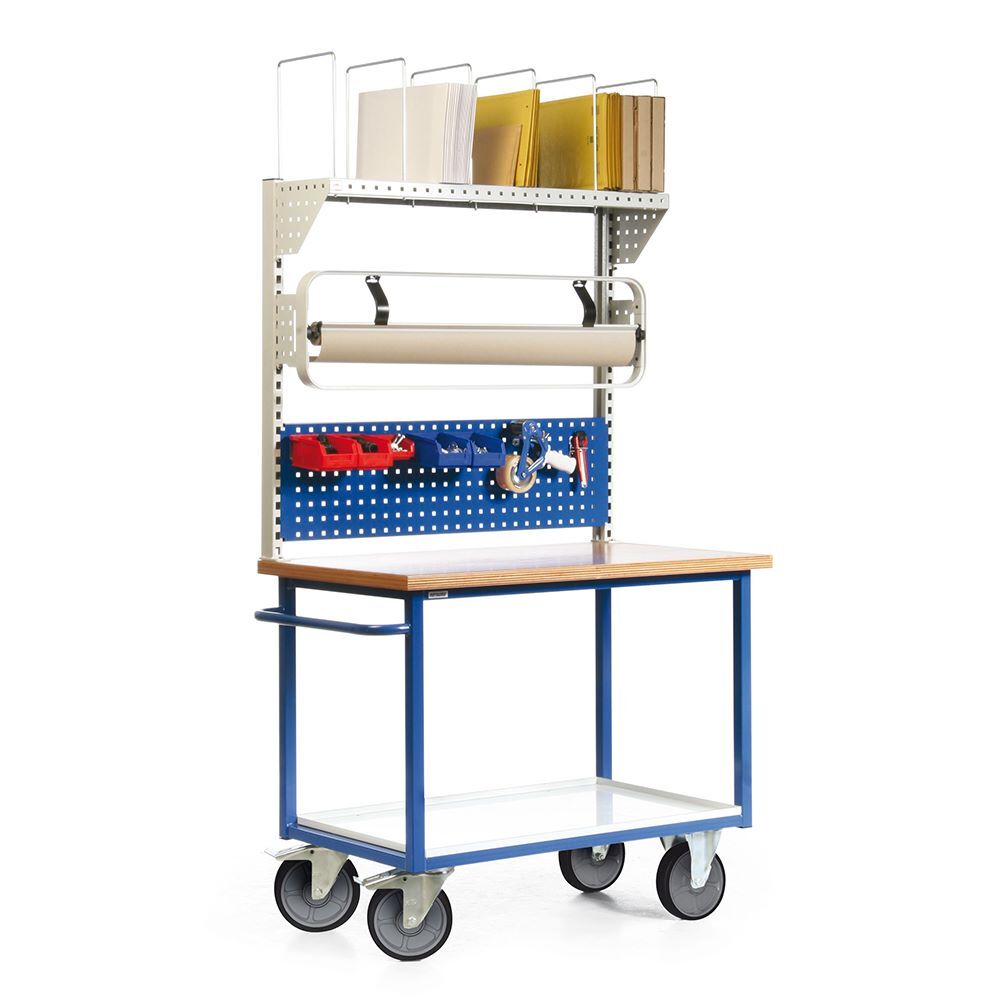 Rotauro Werkstattwagen Packstation fahrbar mit Multiwandaufbau Breite 1130 mm Produktbild Rotauro Werkstattwagen Packstation fahrbar mit Multiwandaufbau Breite 1130 mm