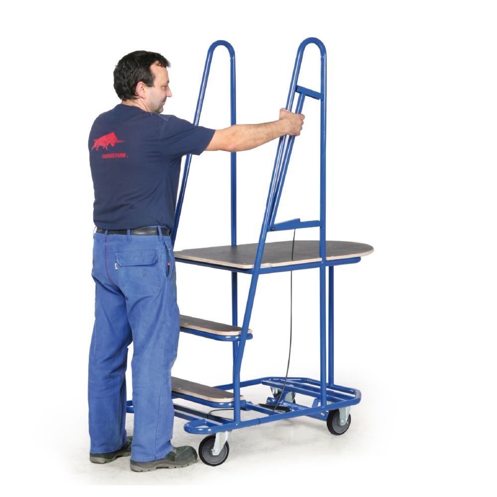 Rotauro Reifentransportwagen 2 Stufen mit Totmann Feststellbremse 650 x 1150 x 1700 mm Produktbild Rotauro Reifentransportwagen 2 Stufen mit Totmann Feststellbremse 650 x 1150 x 1700 mm bild 2