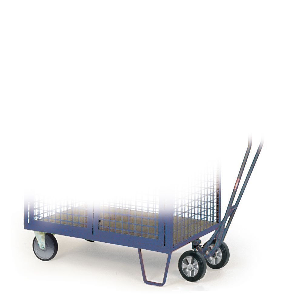 Rotauro Schrankwagen für Hebelroller mit Gitterverkleidung 1000 x 700 mm RAL 5010 Produktbild Rotauro Schrankwagen für Hebelroller mit Gitterverkleidung 1000 x 700 mm RAL 5010 bild 2