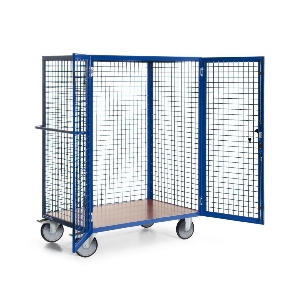 Rotauro Schrankwagen aus Multiplex 1000 x 700 mm Gitterverkleidung RAL 5010 Produktbild Rotauro Schrankwagen aus Multiplex 1000 x 700 mm Gitterverkleidung RAL 5010 bild 2