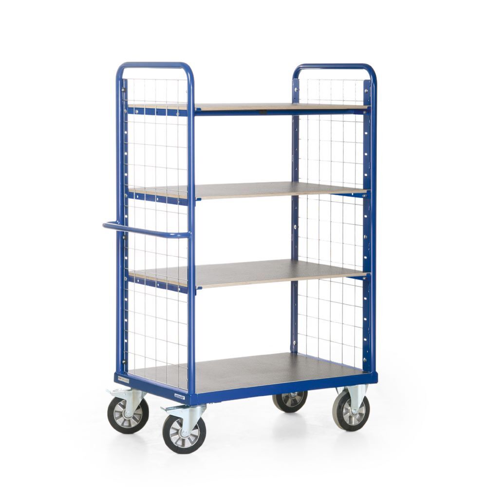 Rotauro Schwerlast Etagenwagen 4 Ladeflächen mit 2 Stirnseiten 1190 x 700 mm