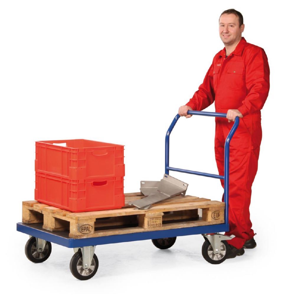 Rotauro Schwerlast Plattformwagen Serie R mit Schiebebügel 1200 x 800 mm Produktbild Rotauro Schwerlast Plattformwagen Serie R mit Schiebebügel 1200 x 800 mm bild 3