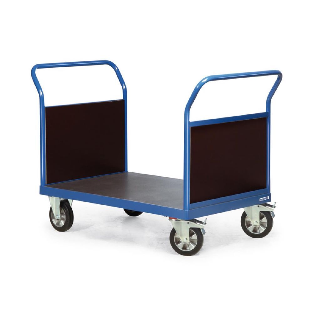 Rotauro Schwerlast Plattformwagen Serie R 2 x Stirnwanden aus Holz 2000 x 800 mm Produktbild Rotauro Schwerlast Plattformwagen Serie R 2 x Stirnwanden aus Holz 2000 x 800 mm bild 2