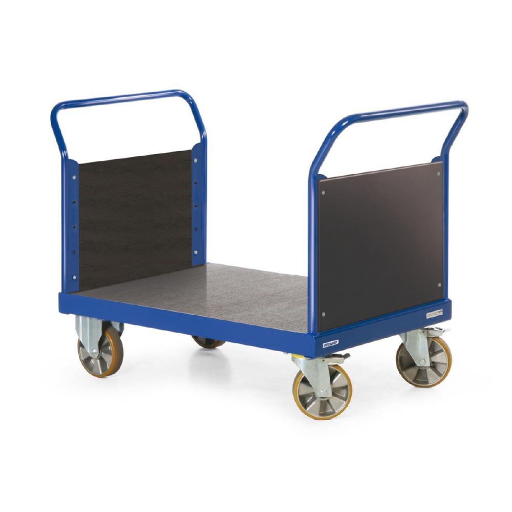 Rotauro Schwerlast Plattformwagen Serie R2200 mit 2 Holzstirnwänden 1000 x 700 mm Produktbild Rotauro Schwerlast Plattformwagen Serie R2200 mit 2 Holzstirnwänden 1000 x 700 mm bild 2