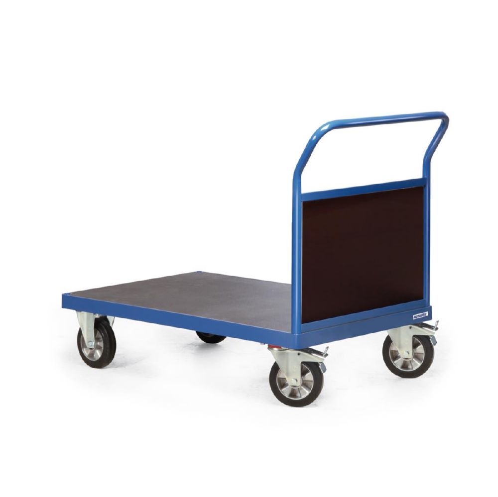 Rotauro Schwerlast Plattformwagen Serie R Stirnwand aus Holz 1000 x 700 mm Produktbild Rotauro Schwerlast Plattformwagen Serie R Stirnwand aus Holz 1000 x 700 mm bild 2