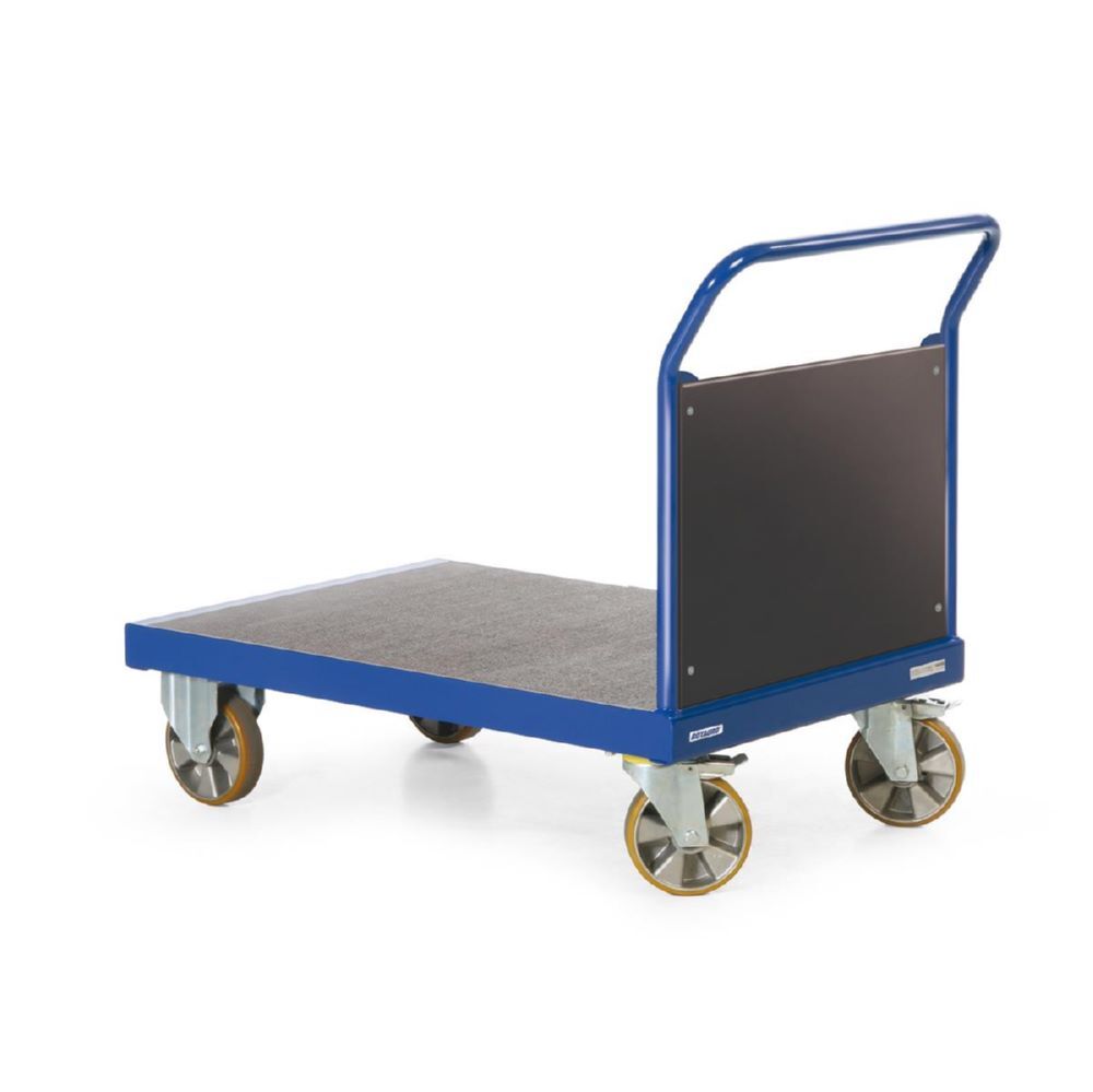 Rotauro Schwerlast Plattformwagen Serie R2200 mit 1 Stirnwand aus Holz 1200 x 800 mm Produktbild Rotauro Schwerlast Plattformwagen Serie R2200 mit 1 Stirnwand aus Holz 1200 x 800 mm bild 2