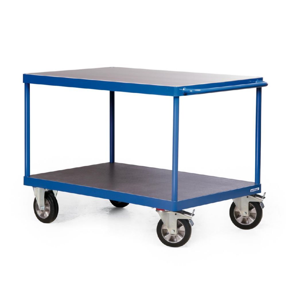 Rotauro Schwerlast Tischwagen Serie R bis 1200 kg 2 x Ladeflächen 1600 x 800 mm Produktbild Rotauro Schwerlast Tischwagen Serie R bis 1200 kg 2 x Ladeflächen 1600 x 800 mm bild 2