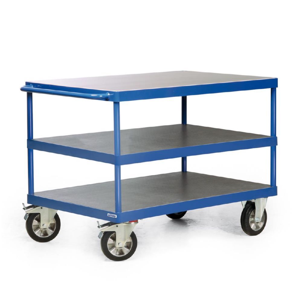 Rotauro Schwerlast Tischwagen Serie R Last 1200 kg 3 x Ladefläche 1600 x 800 mm Produktbild Rotauro Schwerlast Tischwagen Serie R Last 1200 kg 3 x Ladefläche 1600 x 800 mm