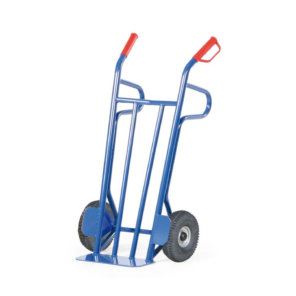 Rotauro Stahlrohr Sackkarre Traglast bis 400 kg Luftbereifung Höhe 1150 mm Produktbild Rotauro Stahlrohr Sackkarre Traglast bis 400 kg Luftbereifung Höhe 1150 mm bild 2