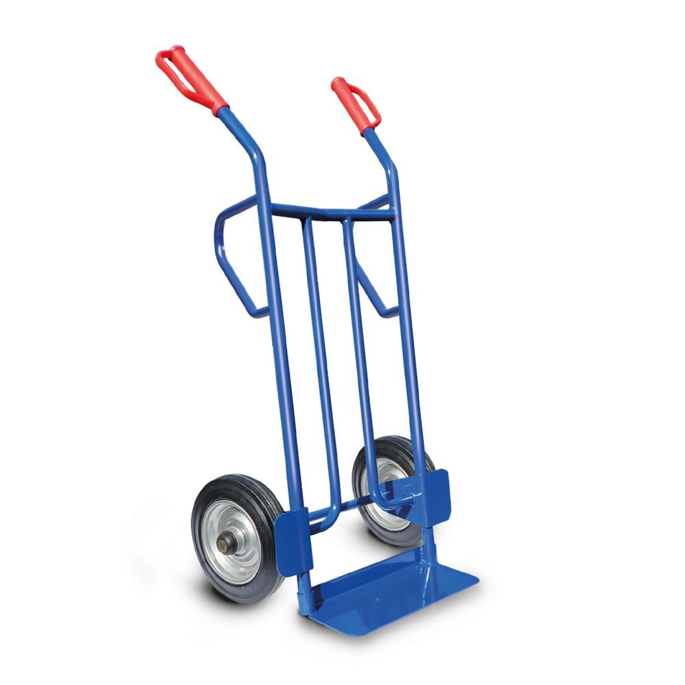 Rotauro Stahlrohr Sackkarre belastbar bis 250 kg Vollgummibereifung Höhe 1100 mm Produktbild Rotauro Stahlrohr Sackkarre belastbar bis 250 kg Vollgummibereifung Höhe 1100 mm
