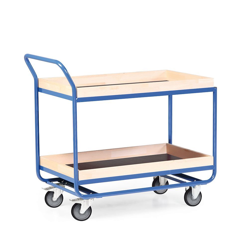 Rotauro Stahlrohr Tischwagen Ablage aus Multiplexholz 600 x 1161 x 1000 mm Produktbild Rotauro Stahlrohr Tischwagen Ablage aus Multiplexholz 600 x 1161 x 1000 mm bild 1