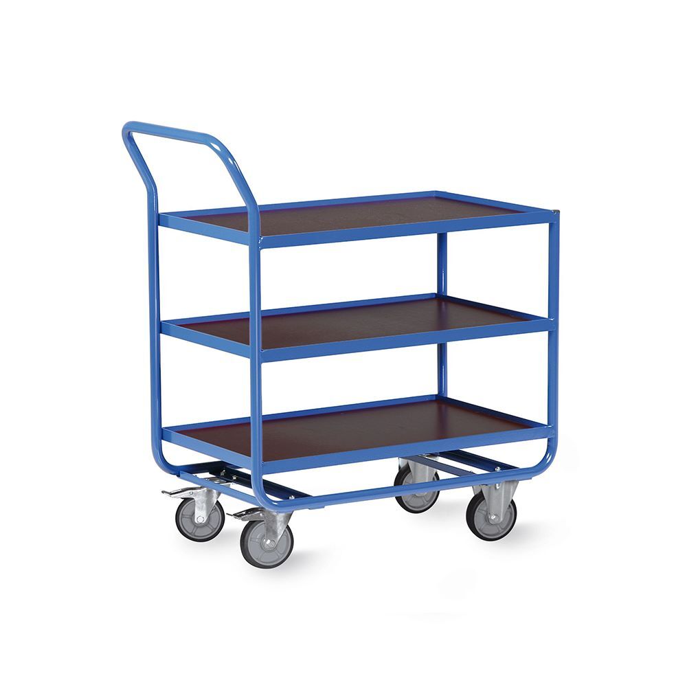 Rotauro Stahlrohr Tischwagen mit 3 Ladeflächen 500 x 961 x 1000 mm Produktbild Rotauro Stahlrohr Tischwagen mit 3 Ladeflächen 500 x 961 x 1000 mm