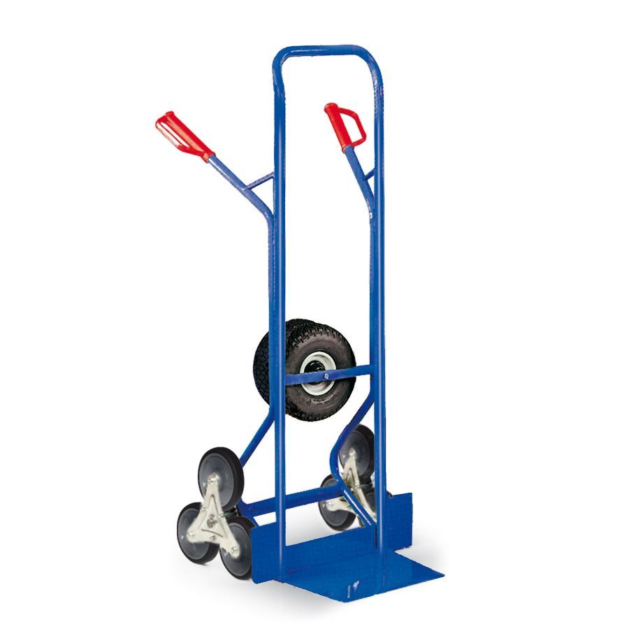 Rotauro Treppen Stapelkarre Dreistern mit Lufträder bis 300 kg Last Höhe 1345 mm Produktbild Rotauro Treppen Stapelkarre Dreistern mit Lufträder bis 300 kg Last Höhe 1345 mm