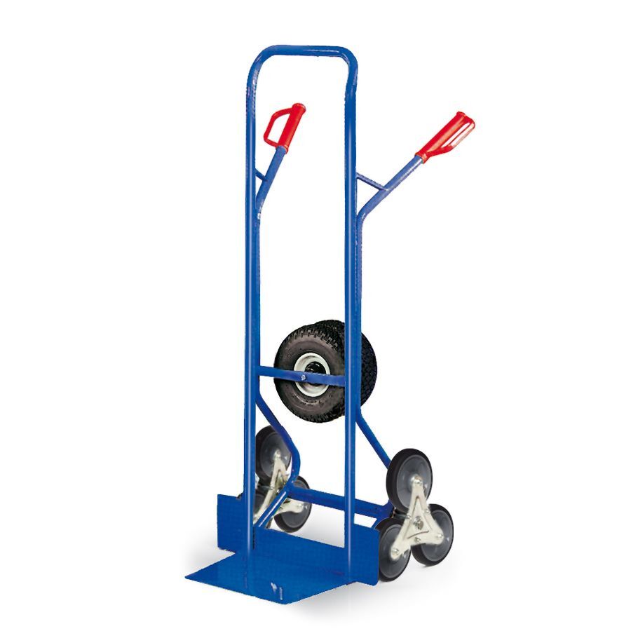 Rotauro Treppen Stapelkarre Dreistern mit Lufträder bis 300 kg Last Höhe 1345 mm Produktbild Rotauro Treppen Stapelkarre Dreistern mit Lufträder bis 300 kg Last Höhe 1345 mm bild 2