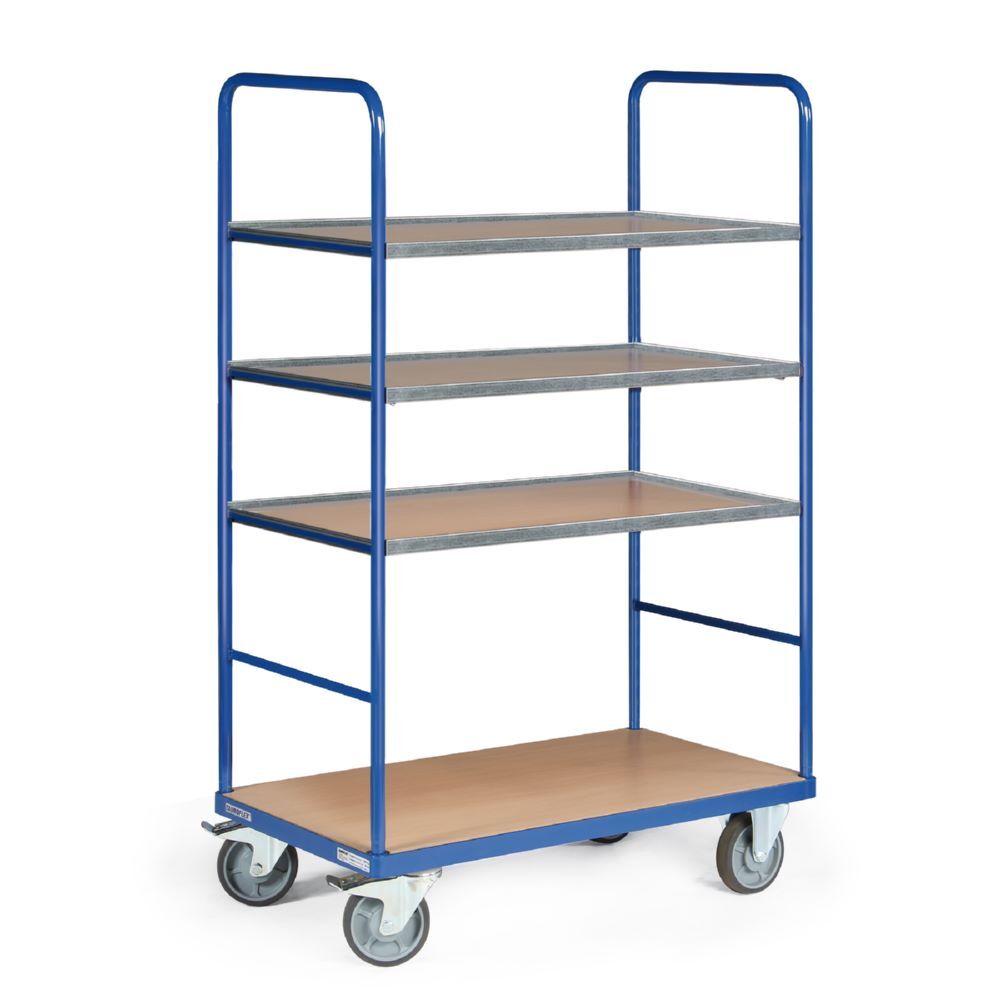 Tauroflex Etagenwagen Basic 4 offene Etagen bis 500 kg 800 x 1390 x 1760 mm Produktbild Tauroflex Etagenwagen Basic 4 offene Etagen bis 500 kg 800 x 1390 x 1760 mm