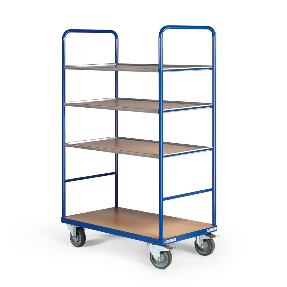 Produktbild Tauroflex Etagenwagen Basic 4 offene Etagen bis 500 kg 800 x 1390 x 1760 mm bild 2