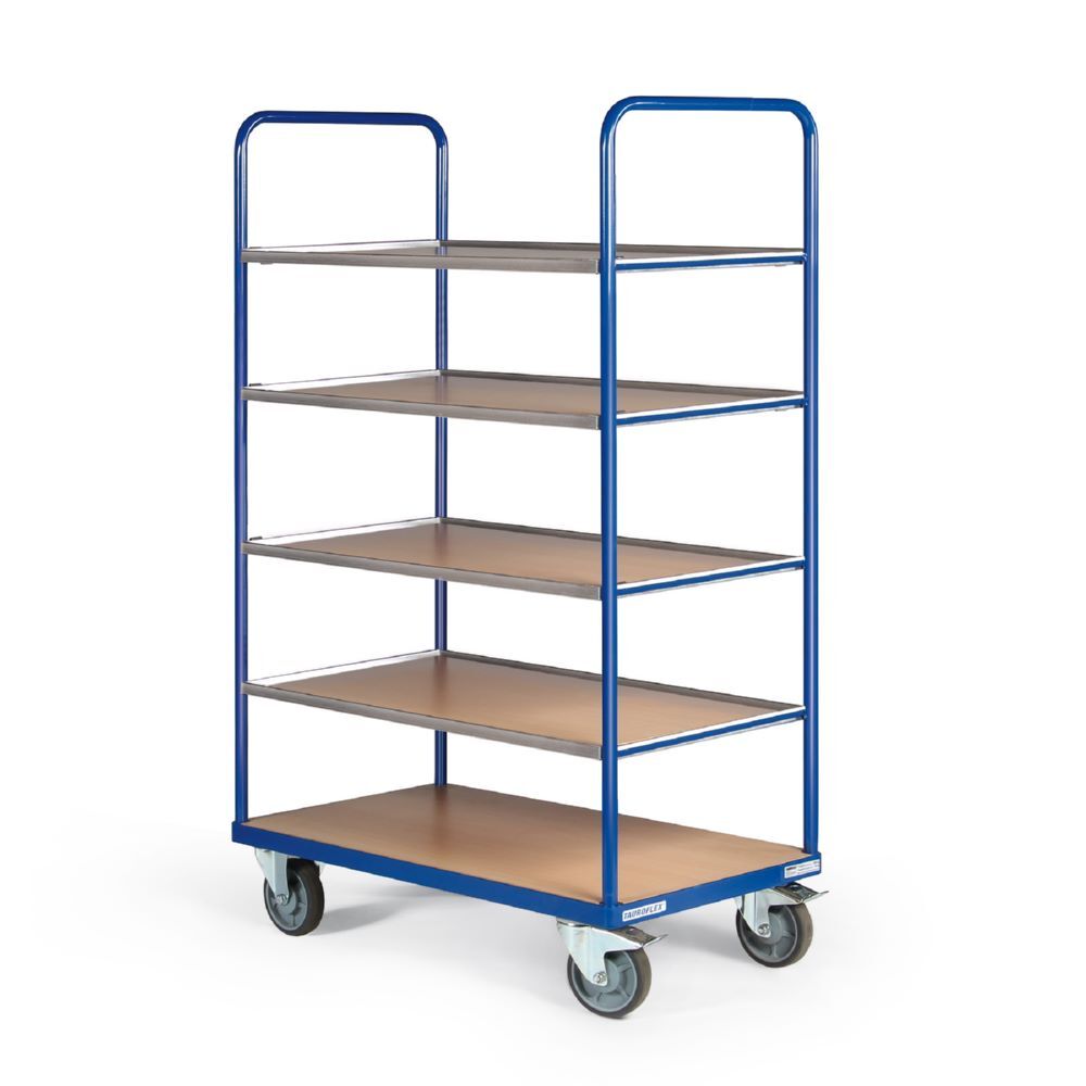 Tauroflex Etagenwagen Basic 5 offene Etagen bis 500 kg 700 x 1190 x 1760 mm Produktbild Tauroflex Etagenwagen Basic 5 offene Etagen bis 500 kg 700 x 1190 x 1760 mm bild 2