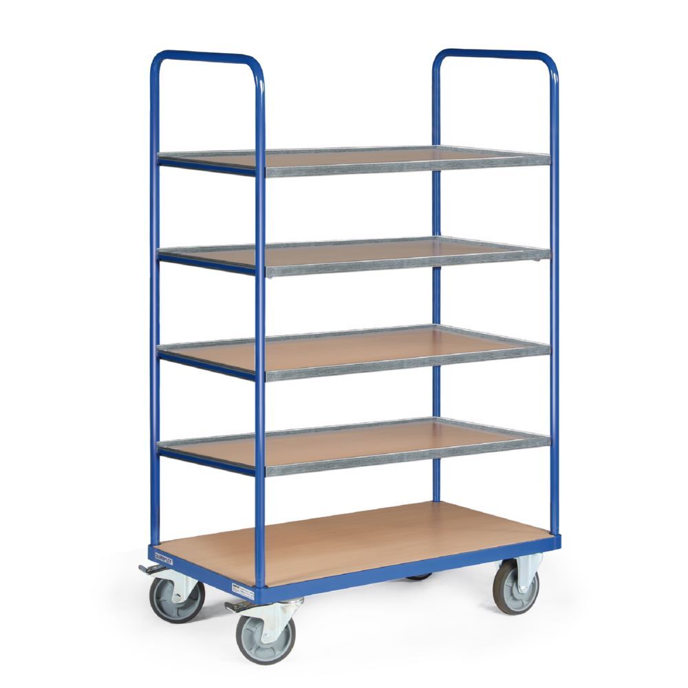 Tauroflex Etagenwagen Basic 5 offene Etagen bis 500 kg Last 800 x 1390 x 1760 mm
