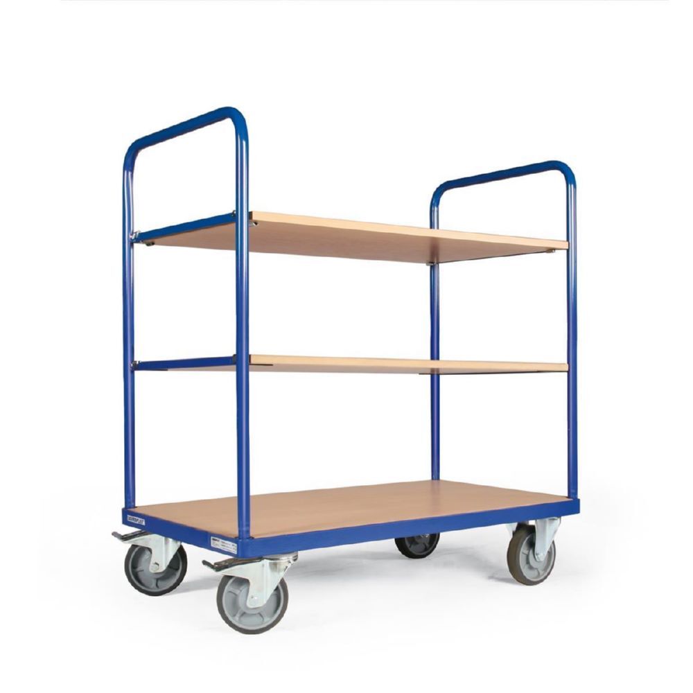 Tauroflex Etagenwagen Modell Basic 3 Etagen bis 500 kg 800 x 1390 x 1160 mm Produktbild Tauroflex Etagenwagen Modell Basic 3 Etagen bis 500 kg 800 x 1390 x 1160 mm
