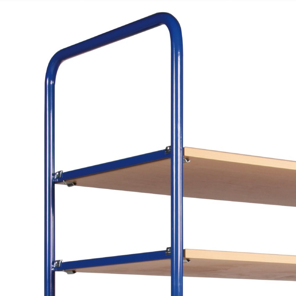 Tauroflex Etagenwagen Basic 4 offene Etagen ohne Bordkante 700 x 1190 x 1760 mm