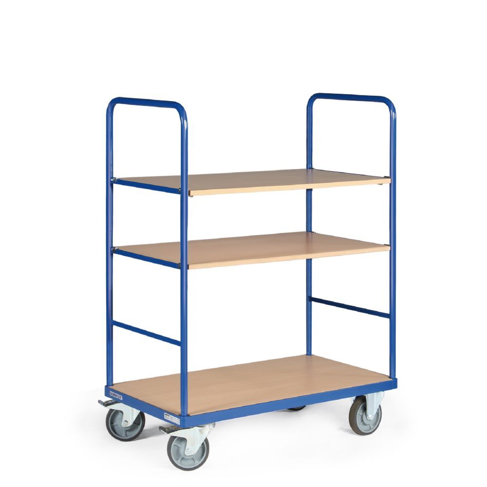 Tauroflex Etagenwagen Basic 3 offene Etagen bis 500 kg Last 700 x 1190 x 1460 mm